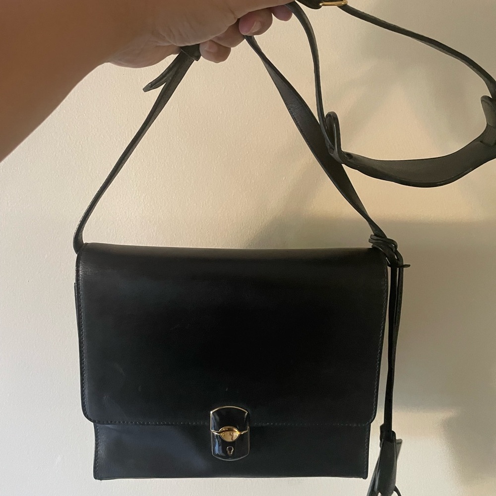 Balenciaga Black Leather Bag with Gold Zipper - Picture 1 of 7
